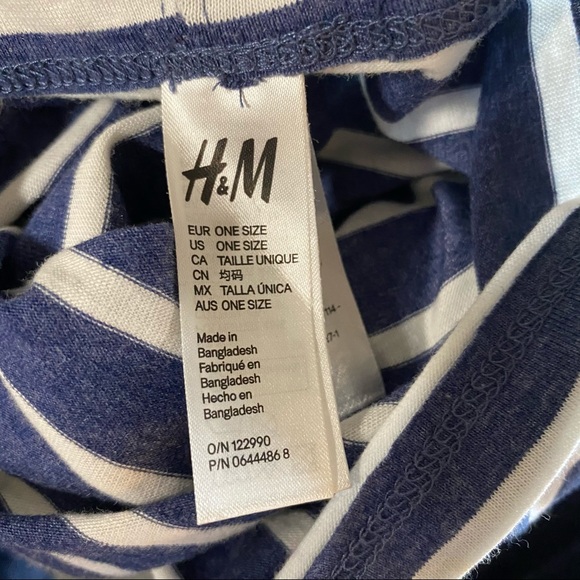 Baby Unisex H&M Blue & White Stripe Infinity Scarf - Picture 3 of 3